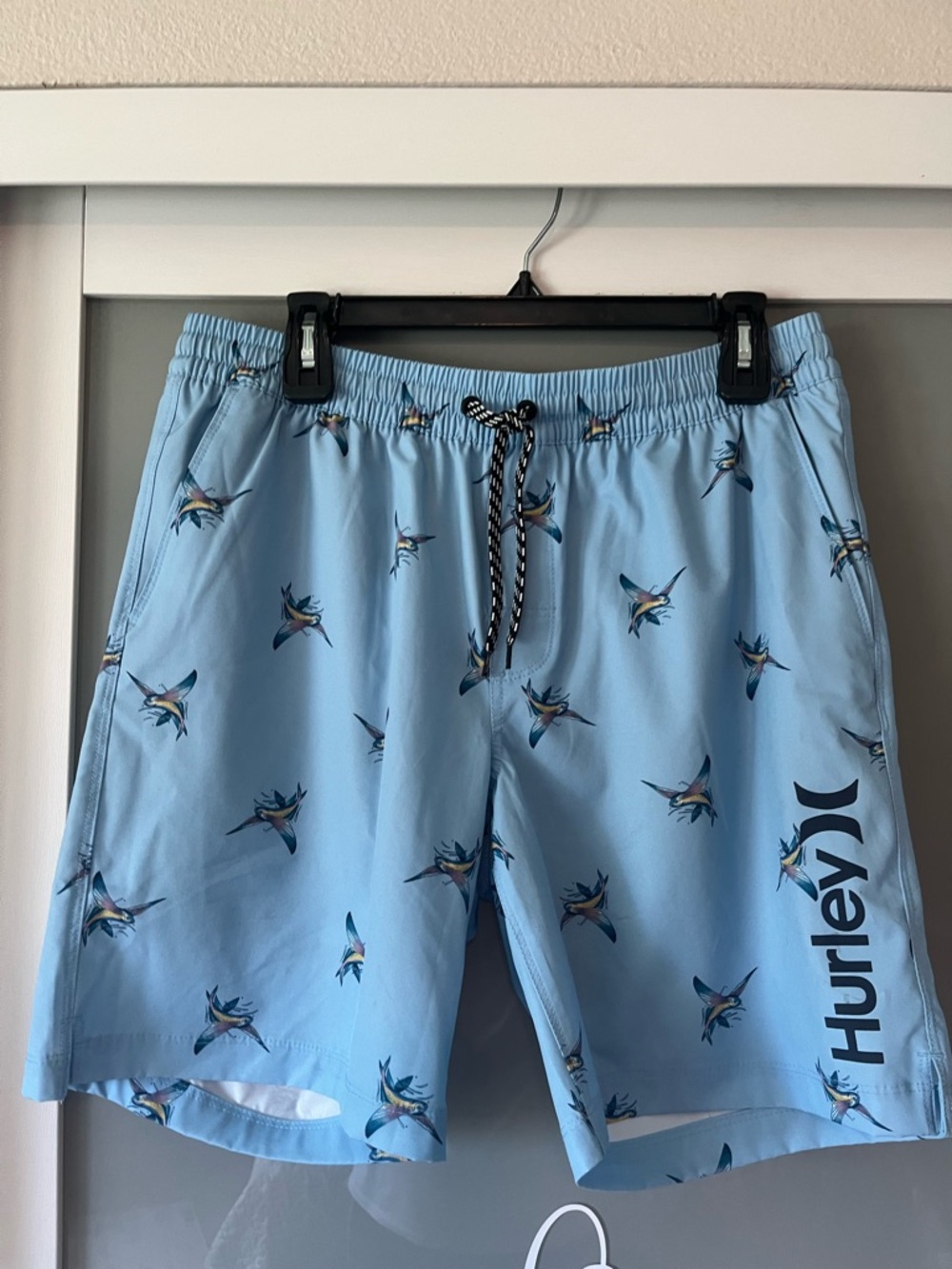 Hurley Light Blue Marlin Swim Trunks